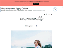 Tablet Screenshot of easymommylife.com